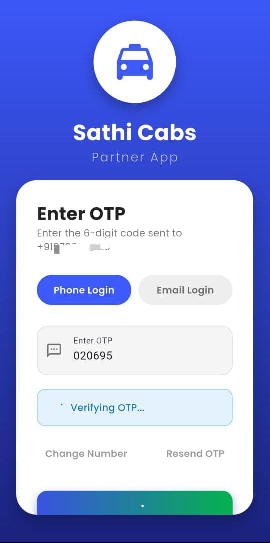driver panel login – otp driver panel login - otp